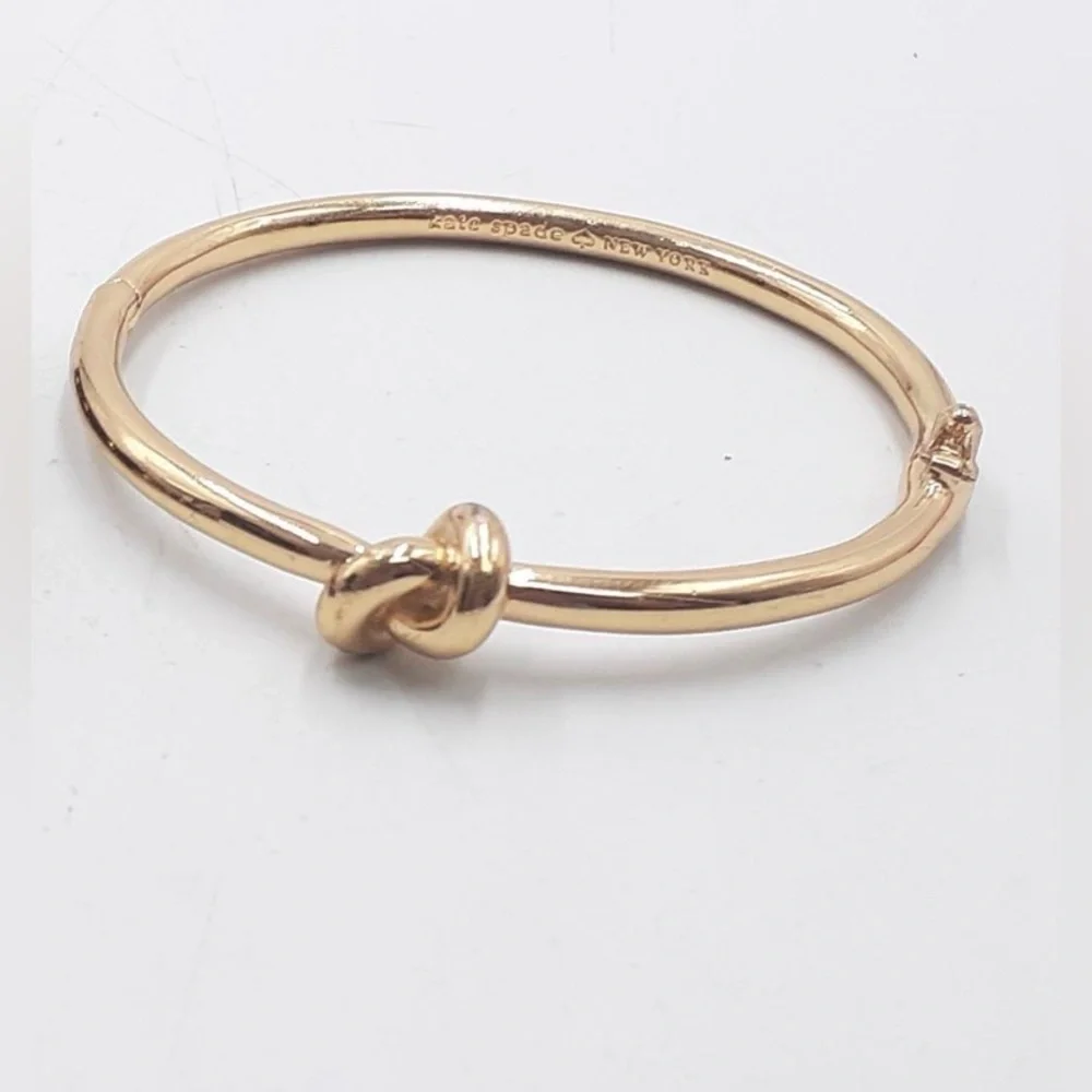 Kate Spade New York Gold Tone Knot Bangle Bracelet 2547 - Picture 2 of 2